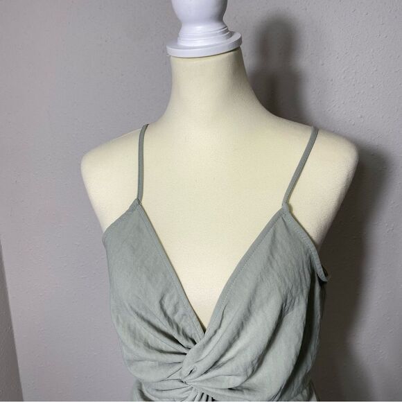Flawless Sage Green Aurelia Tie Front Cami Women's Size Medium - Picture 8 of 14